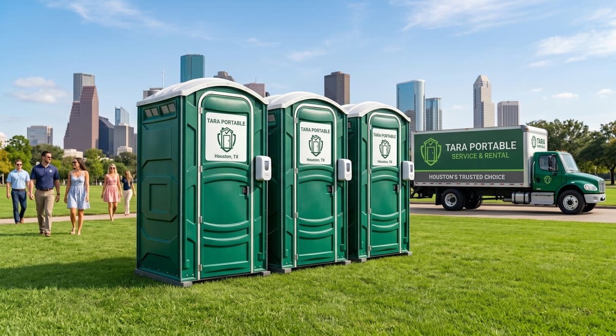 Porta potty rental fleet serving Houston TX